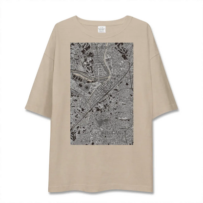 【新横浜（神奈川県）】地図柄ビッグシルエットTシャツ