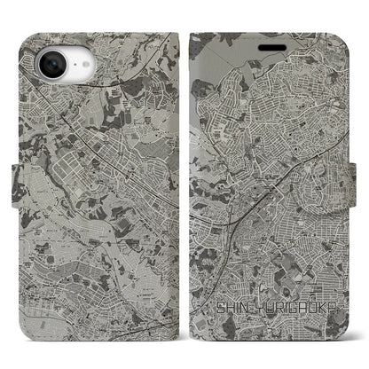 【新百合ヶ丘（神奈川県）】地図柄iPhoneケース（手帳タイプ）