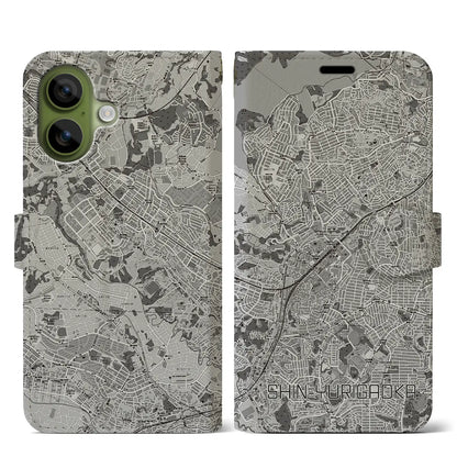 【新百合ヶ丘（神奈川県）】地図柄iPhoneケース（手帳タイプ）