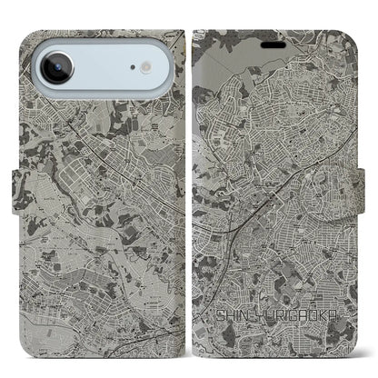 【新百合ヶ丘（神奈川県）】地図柄iPhoneケース（手帳タイプ）