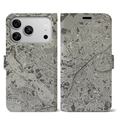 【新百合ヶ丘（神奈川県）】地図柄iPhoneケース（手帳タイプ）