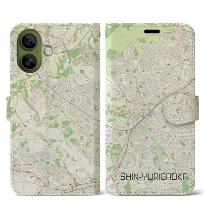 【新百合ヶ丘（神奈川県）】地図柄iPhoneケース（手帳タイプ）