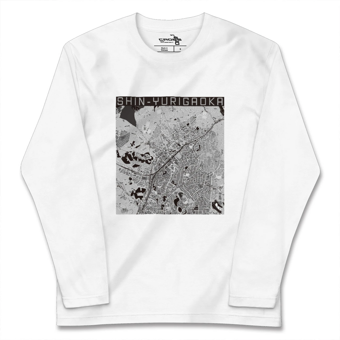 【新百合ヶ丘（神奈川県）】地図柄ロングスリーブTシャツ