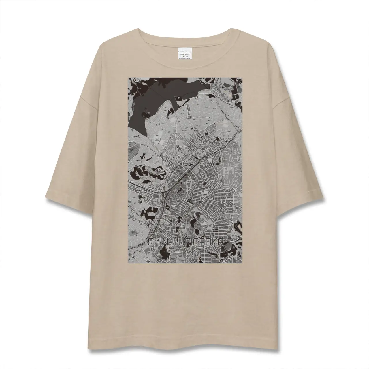 【新百合ヶ丘（神奈川県）】地図柄ビッグシルエットTシャツ
