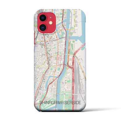 【品川シーサイド（東京都）】地図柄iPhoneケース（バックカバータイプ）