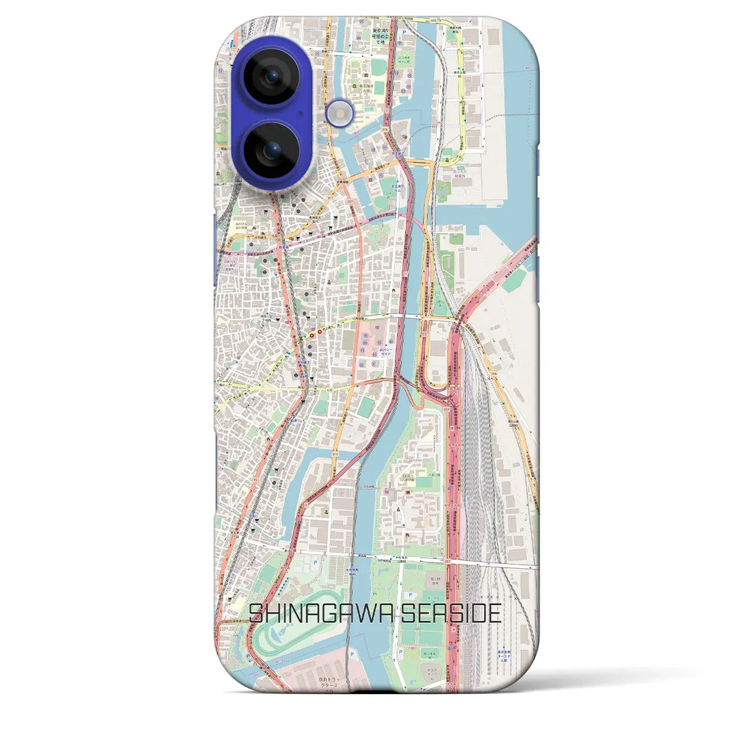 【品川シーサイド(東京都)】地図柄iPhoneケース(バックカバータイプ)ナチュラル・iPhone 16 Pro Max 用