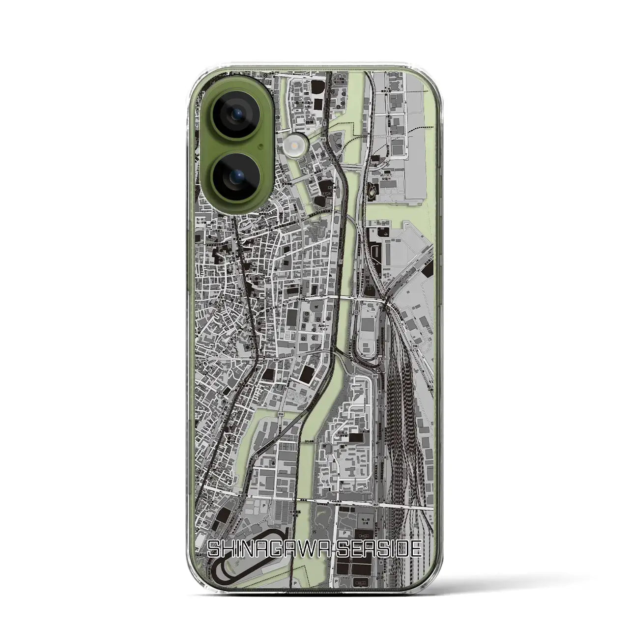 【品川シーサイド（東京都）】地図柄iPhoneケース（クリアタイプ）