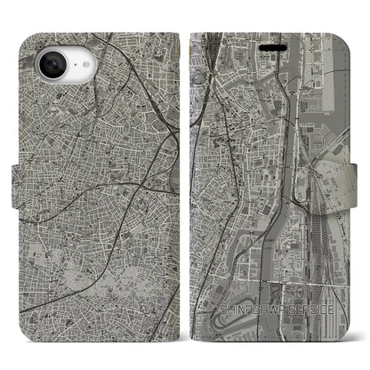 【品川シーサイド（東京都）】地図柄iPhoneケース（手帳タイプ）