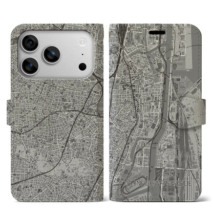 【品川シーサイド（東京都）】地図柄iPhoneケース（手帳タイプ）