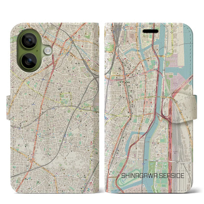【品川シーサイド（東京都）】地図柄iPhoneケース（手帳タイプ）