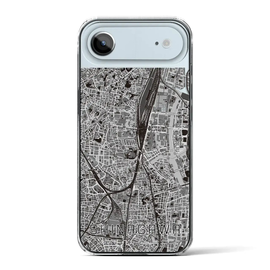 【品川（東京都）】地図柄iPhoneケース（クリアタイプ）モノトーン・iPhone 17 Pro Max 用