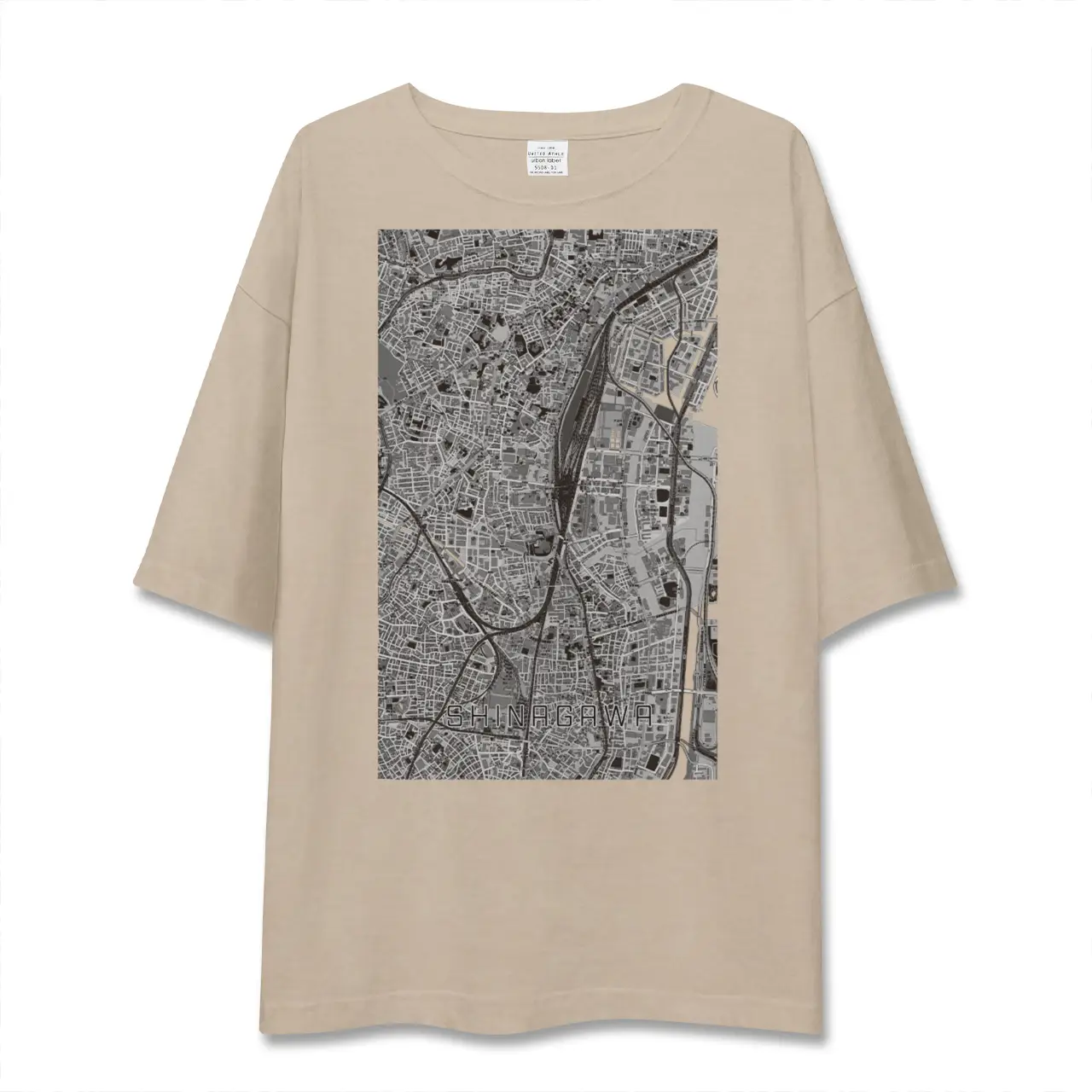 【品川（東京都）】地図柄ビッグシルエットTシャツ