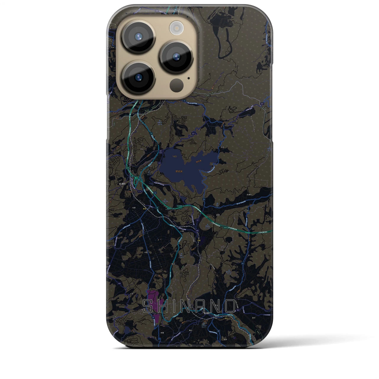 【信濃（長野県）】地図柄iPhoneケース（バックカバータイプ）