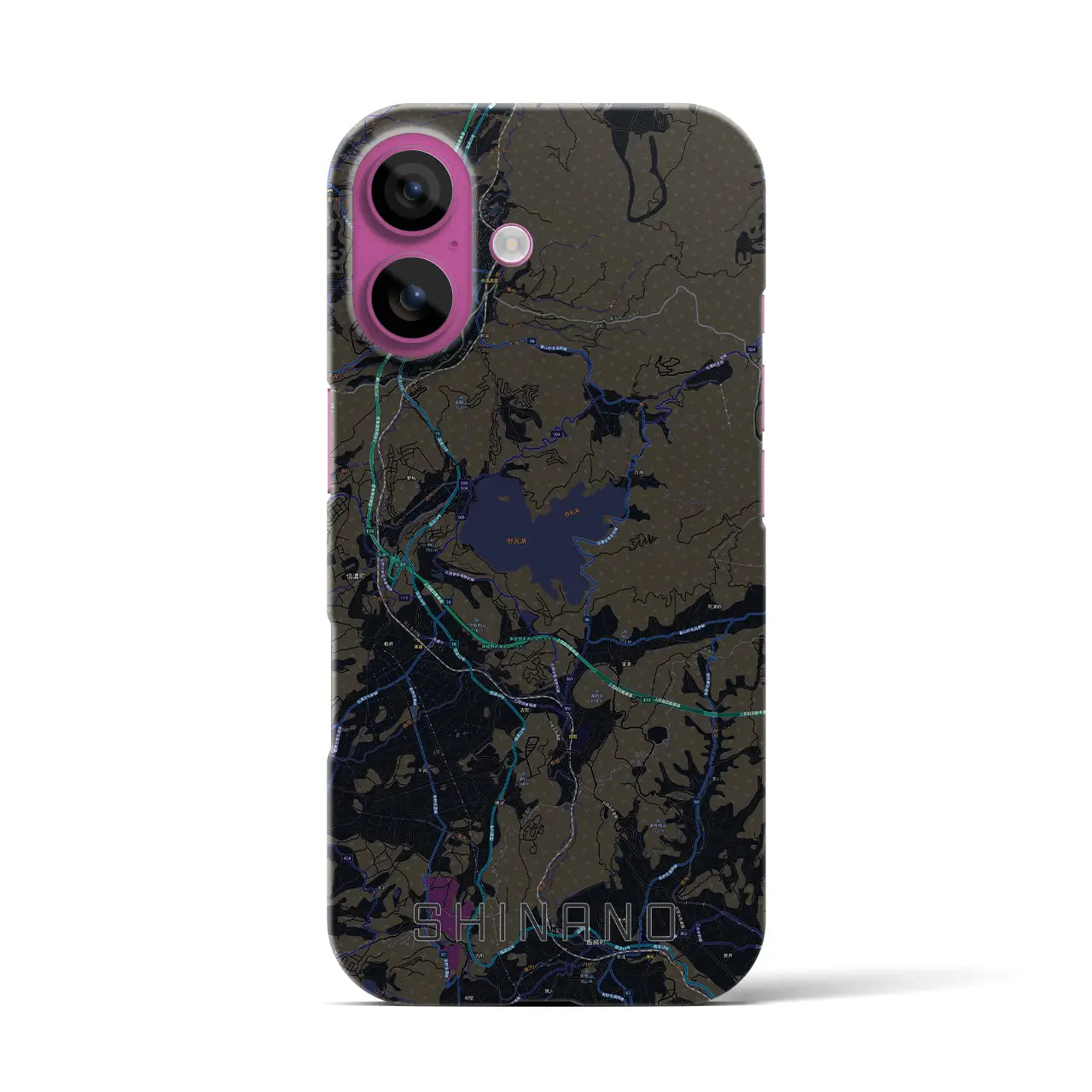 【信濃（長野県）】地図柄iPhoneケース（バックカバータイプ）