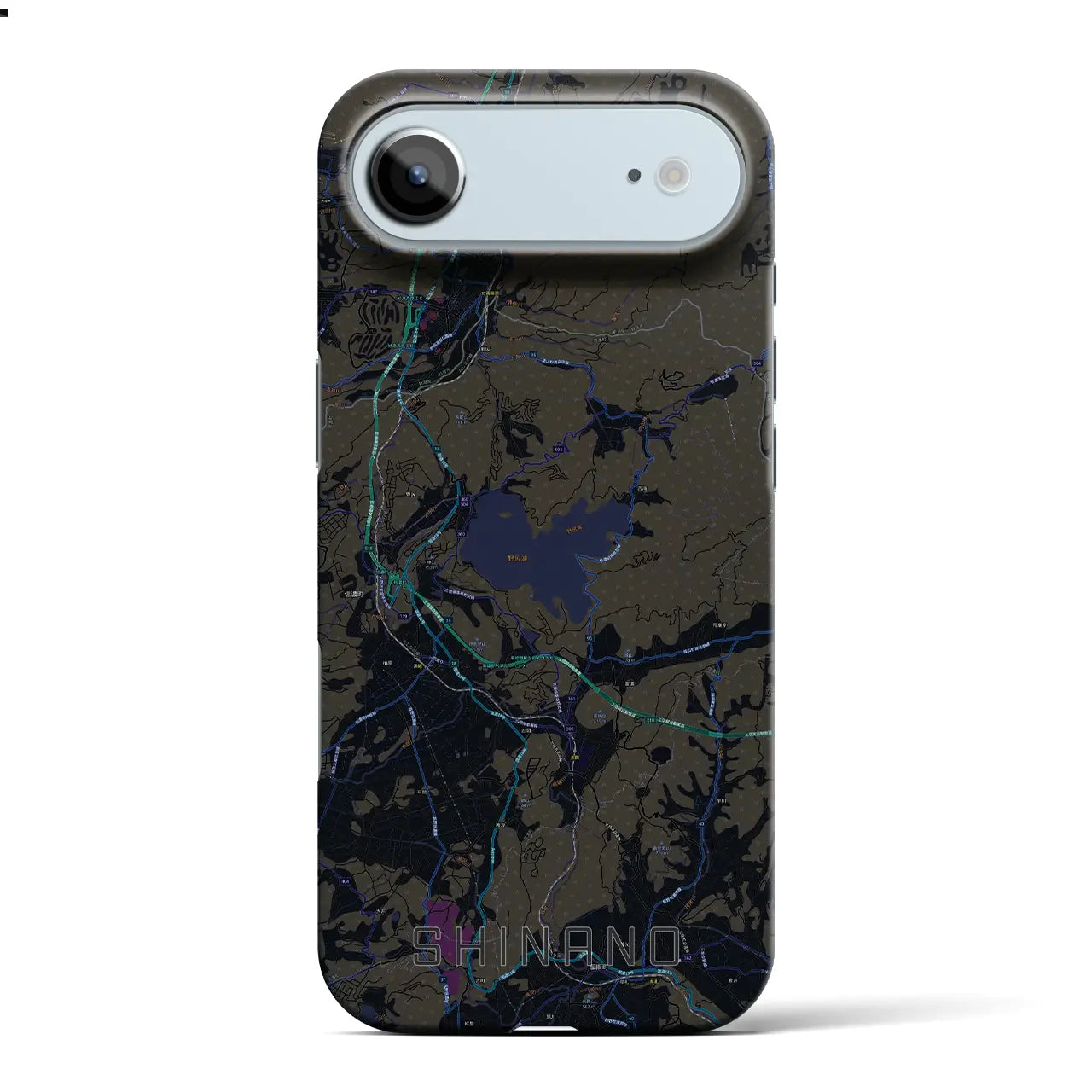 【信濃（長野県）】地図柄iPhoneケース（バックカバータイプ）