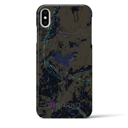 【信濃（長野県）】地図柄iPhoneケース（バックカバータイプ）