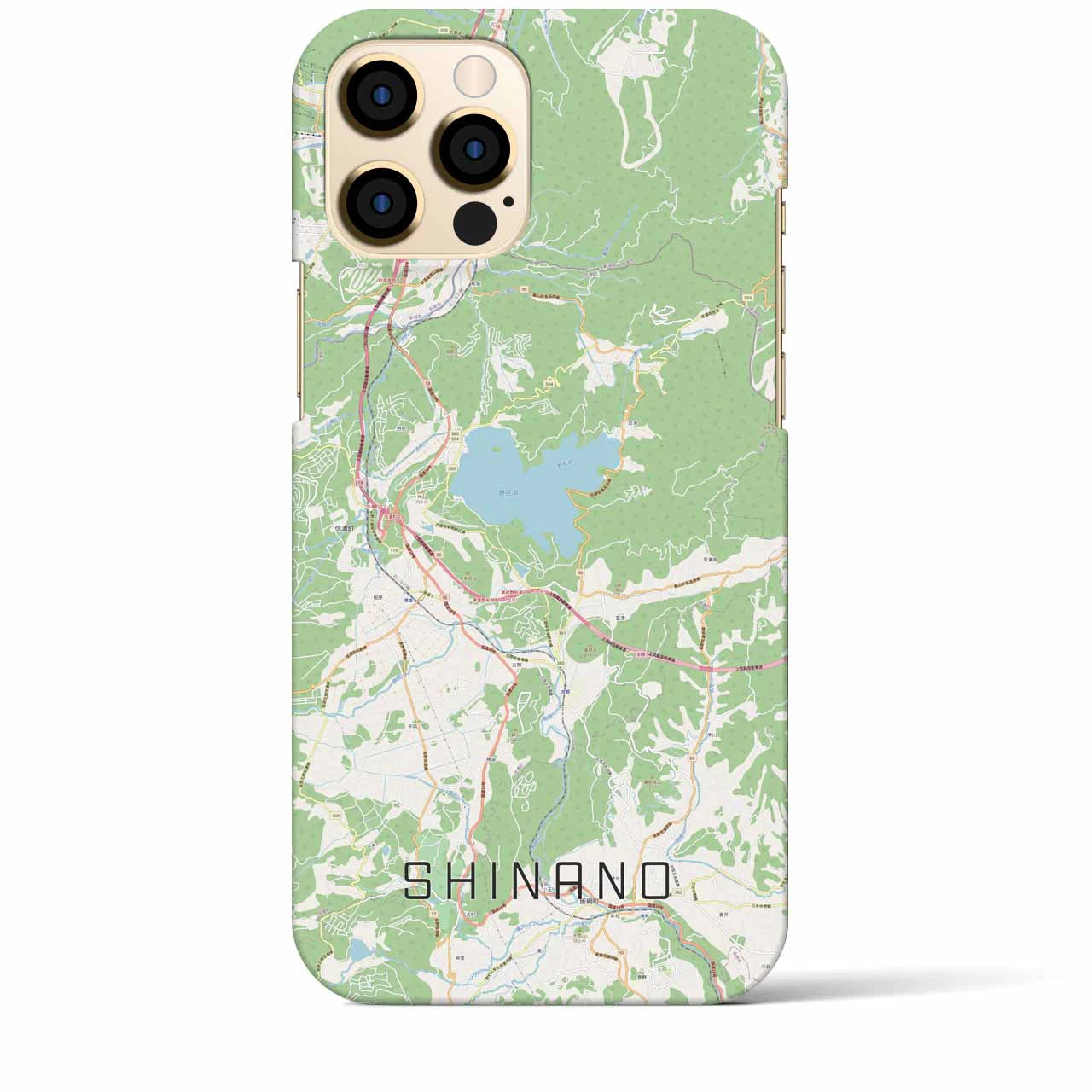 【信濃（長野県）】地図柄iPhoneケース（バックカバータイプ）