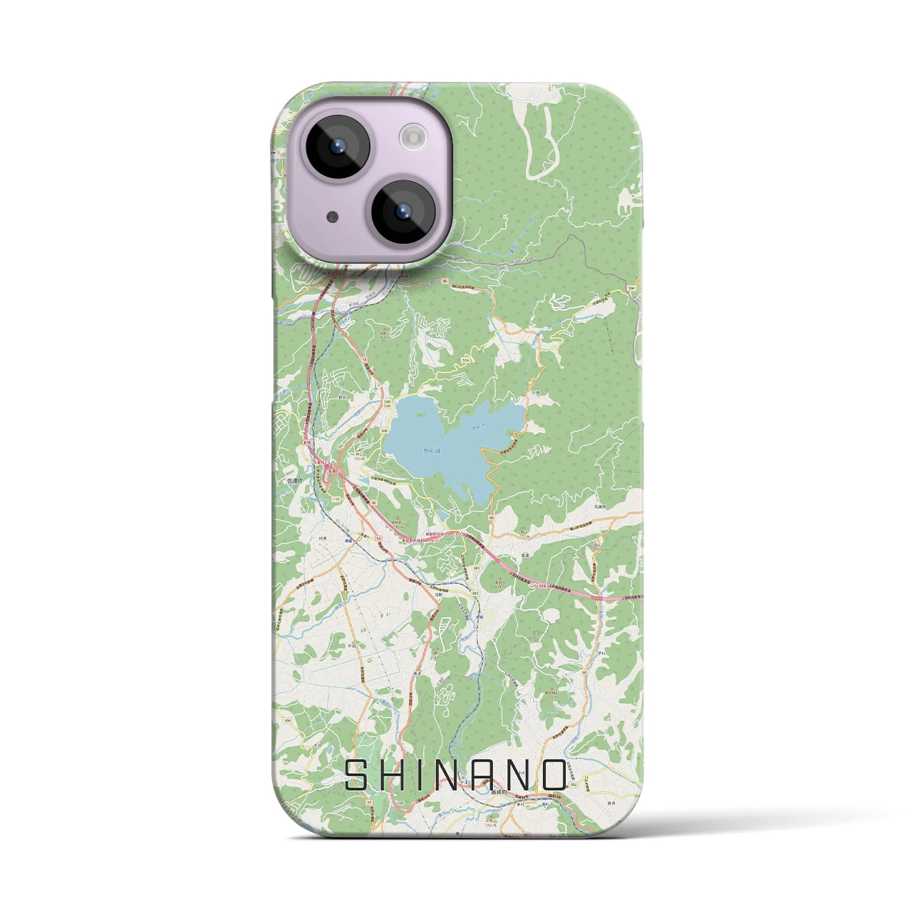 【信濃（長野県）】地図柄iPhoneケース（バックカバータイプ）