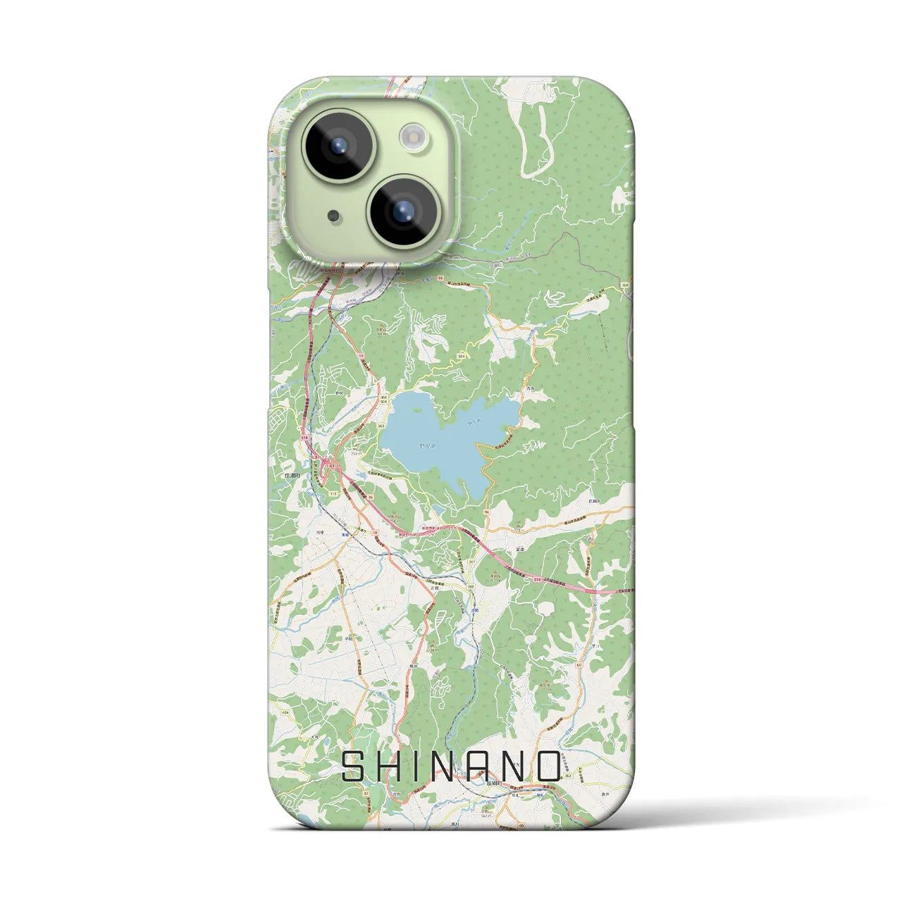 【信濃（長野県）】地図柄iPhoneケース（バックカバータイプ）