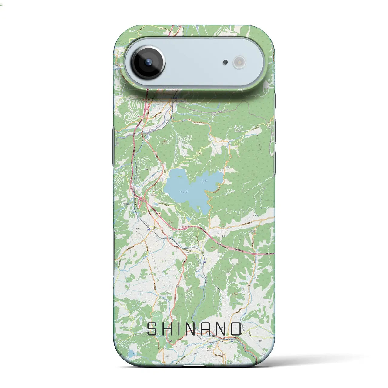 【信濃（長野県）】地図柄iPhoneケース（バックカバータイプ）