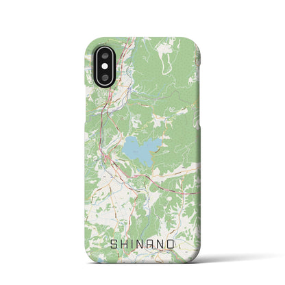 【信濃（長野県）】地図柄iPhoneケース（バックカバータイプ）