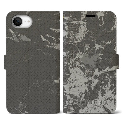 【信濃（長野県）】地図柄iPhoneケース（手帳タイプ）