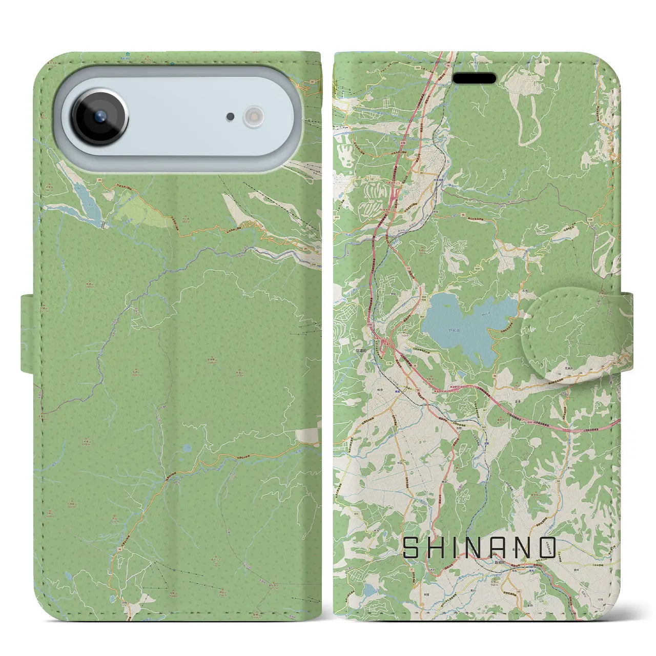 【信濃（長野県）】地図柄iPhoneケース（手帳タイプ）
