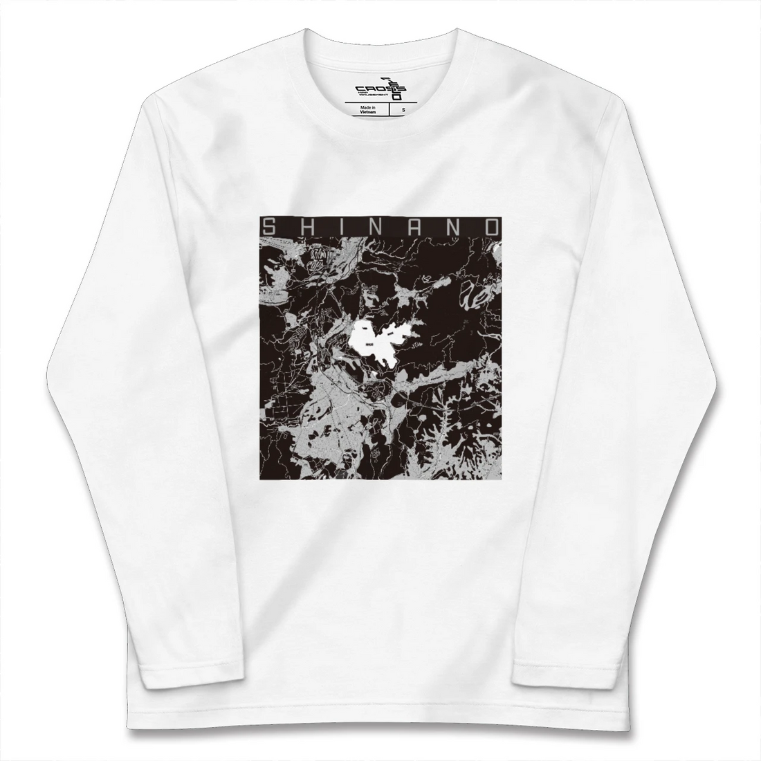 【信濃（長野県）】地図柄ロングスリーブTシャツ