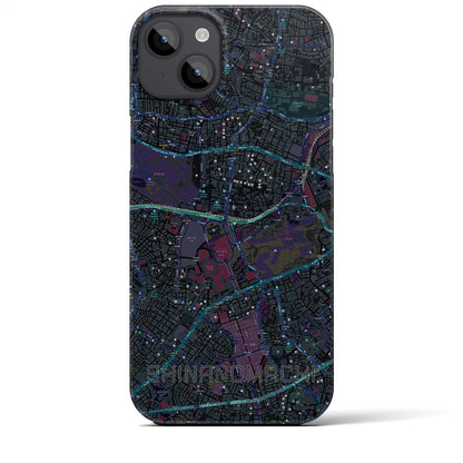 【信濃町（東京都）】地図柄iPhoneケース（バックカバータイプ）