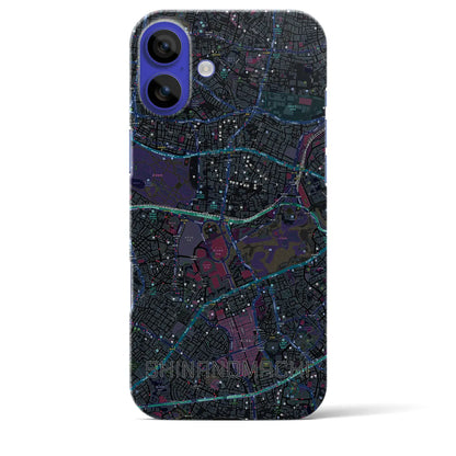 【信濃町（東京都）】地図柄iPhoneケース（バックカバータイプ）