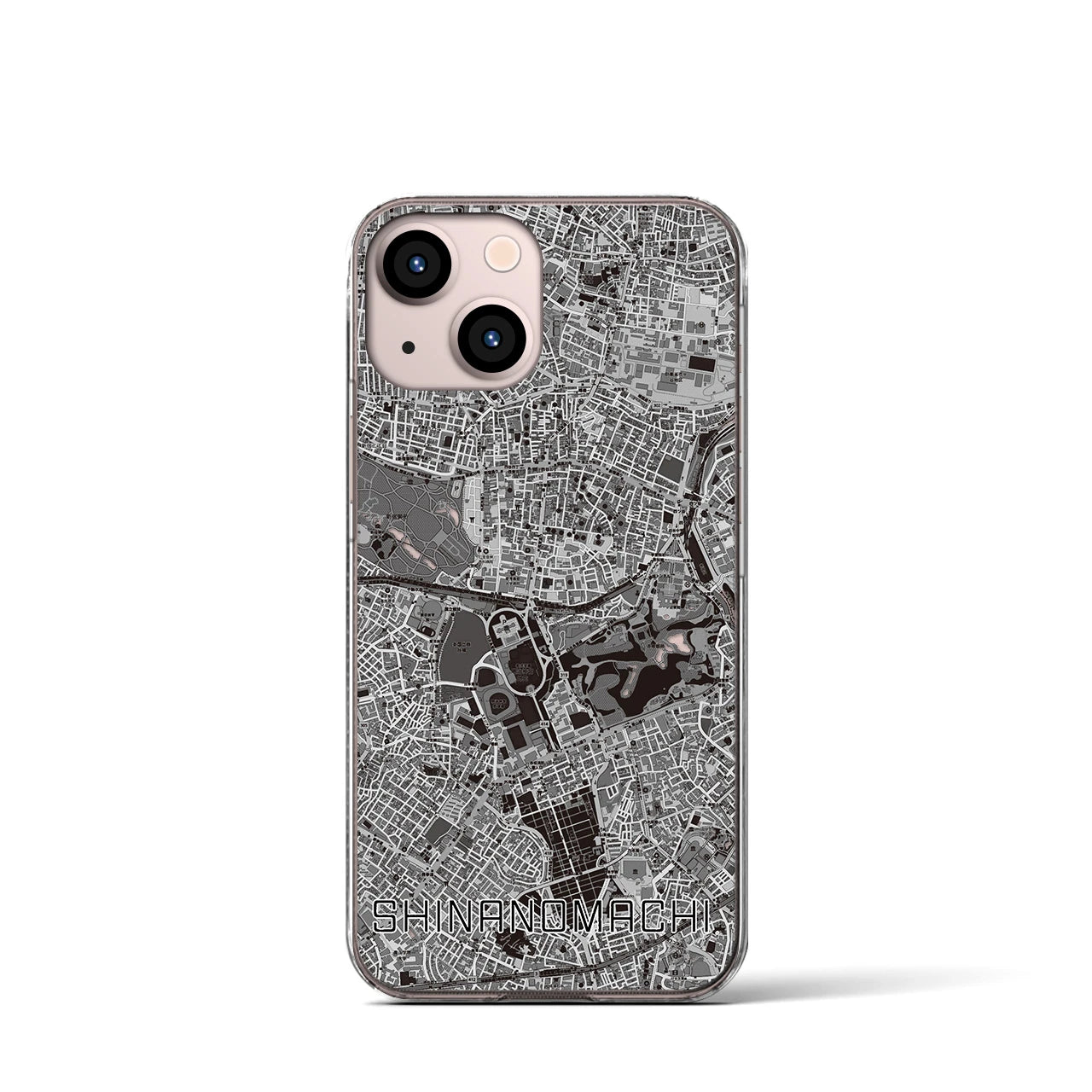 【信濃町（東京都）】地図柄iPhoneケース（クリアタイプ）