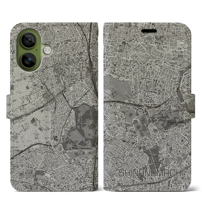 【信濃町（東京都）】地図柄iPhoneケース（手帳タイプ）