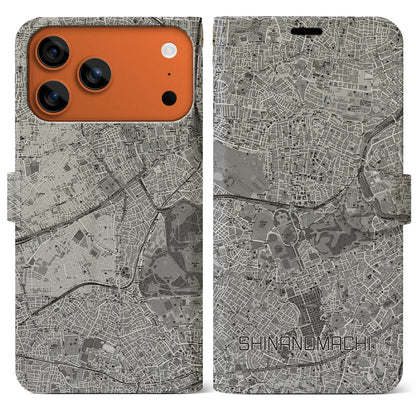 【信濃町（東京都）】地図柄iPhoneケース（手帳タイプ）