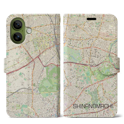 【信濃町（東京都）】地図柄iPhoneケース（手帳タイプ）