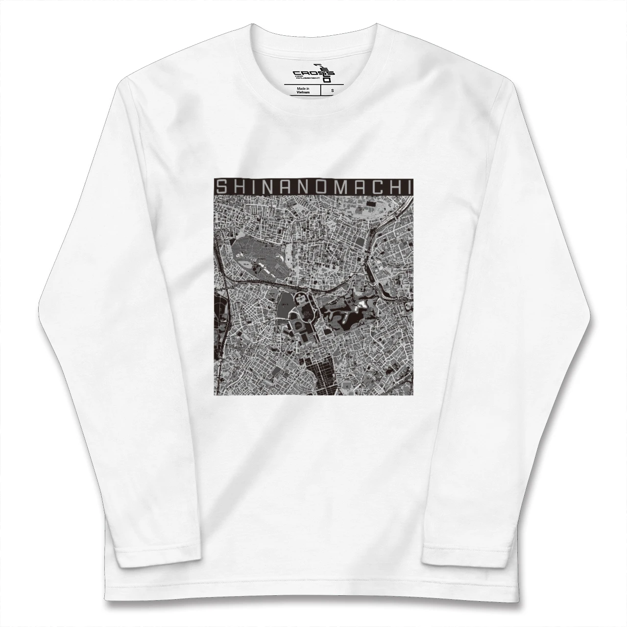 【信濃町（東京都）】地図柄ロングスリーブTシャツ