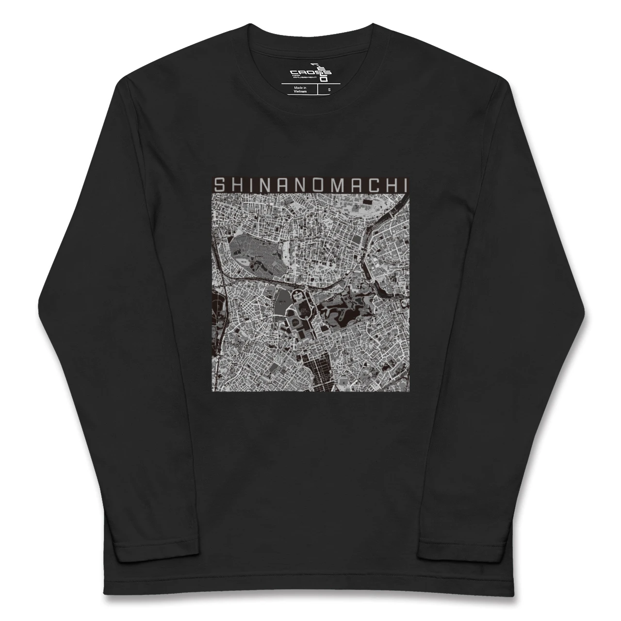 【信濃町（東京都）】地図柄ロングスリーブTシャツ