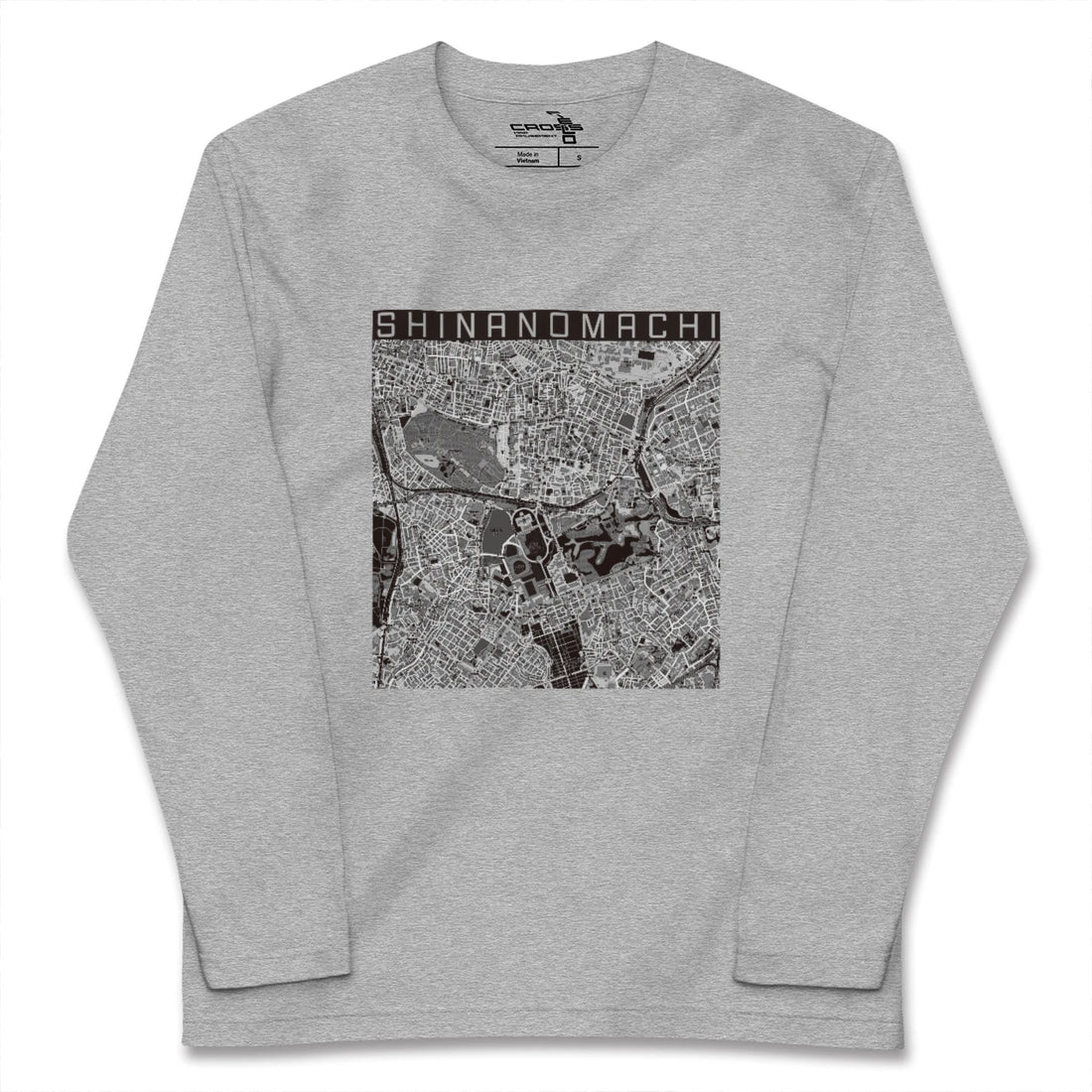【信濃町（東京都）】地図柄ロングスリーブTシャツ