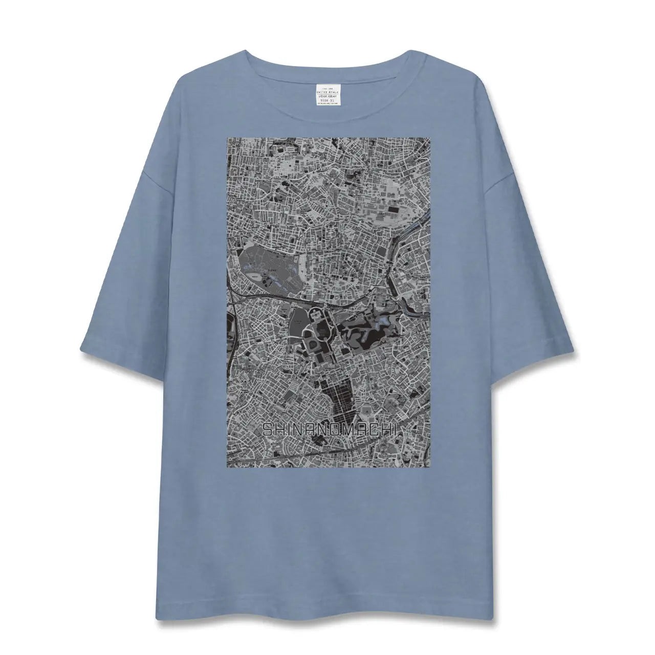 【信濃町（東京都）】地図柄ビッグシルエットTシャツ