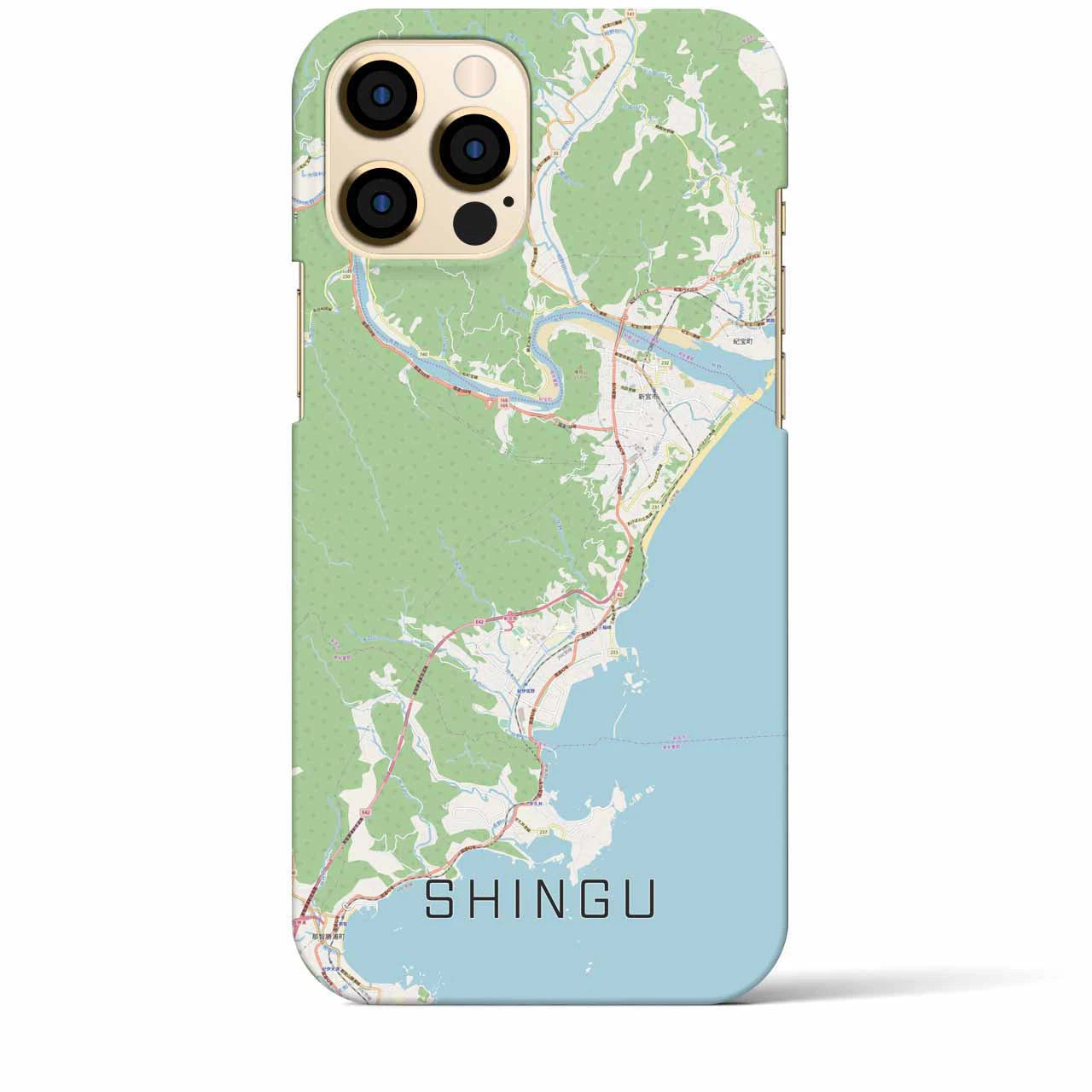 【新宮（和歌山県）】地図柄iPhoneケース（バックカバータイプ）