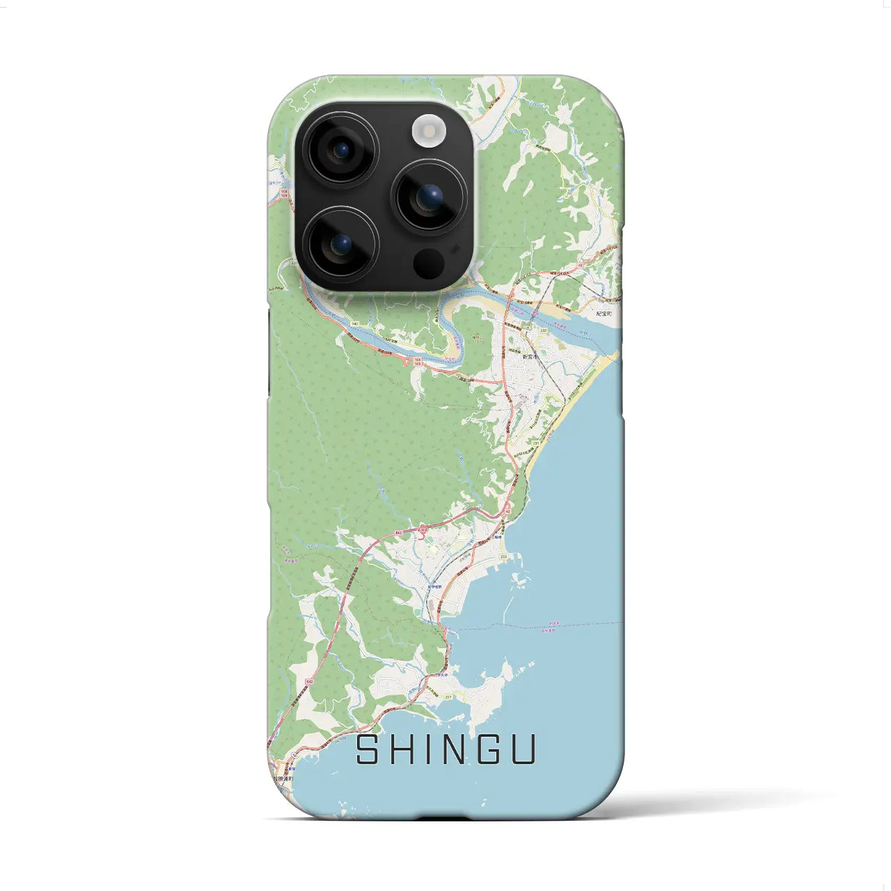 【新宮（和歌山県）】地図柄iPhoneケース（バックカバータイプ）