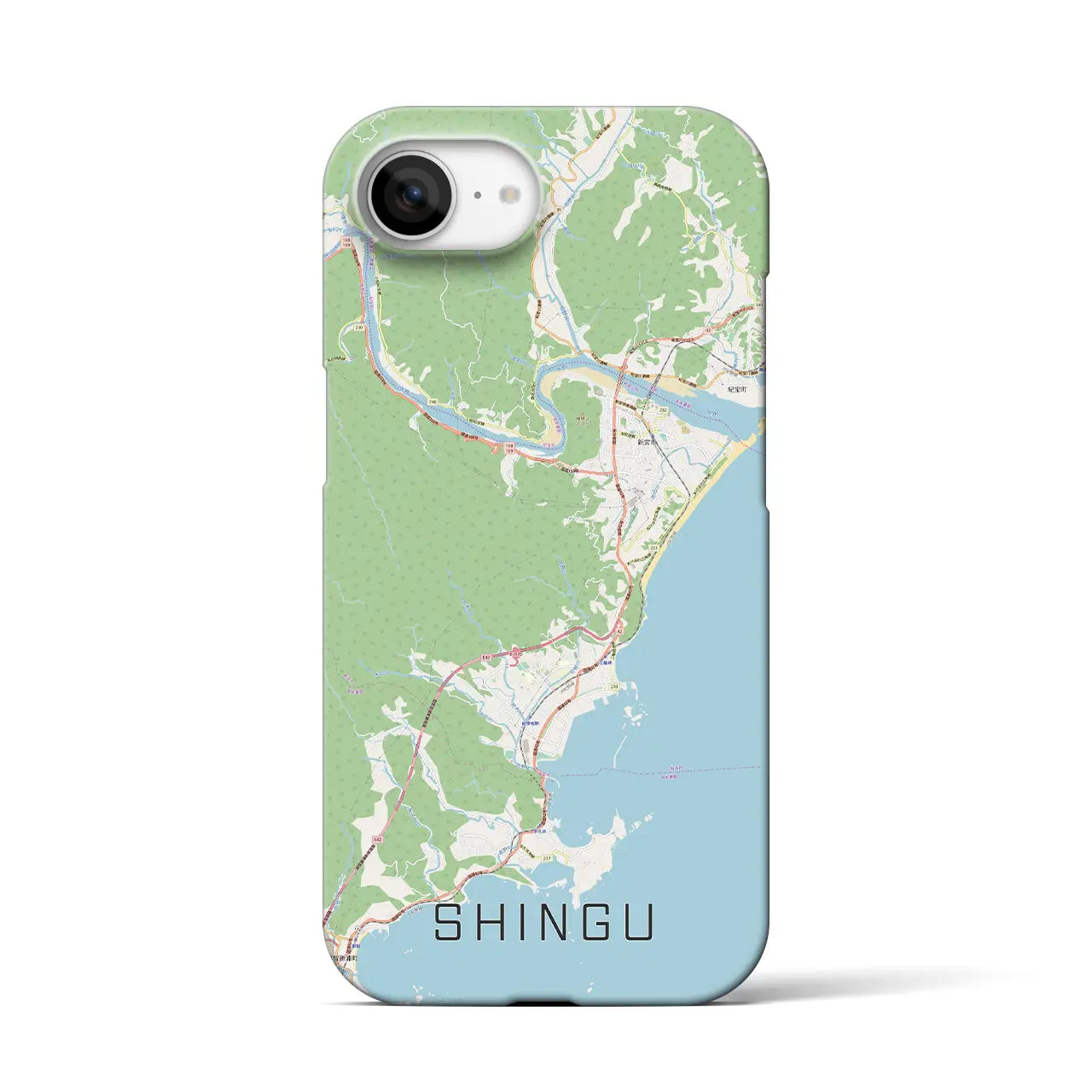 【新宮（和歌山県）】地図柄iPhoneケース（バックカバータイプ）