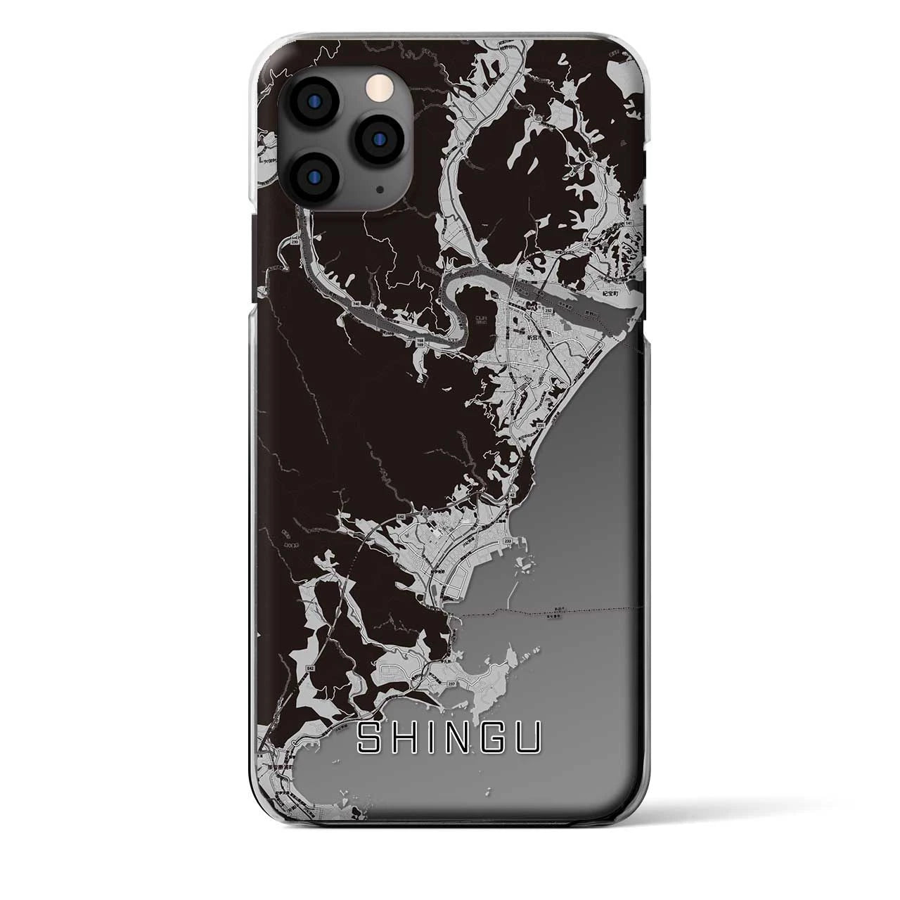 【新宮（和歌山県）】地図柄iPhoneケース（クリアタイプ）