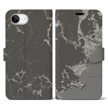 【新宮（和歌山県）】地図柄iPhoneケース（手帳タイプ）