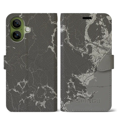 【新宮（和歌山県）】地図柄iPhoneケース（手帳タイプ）