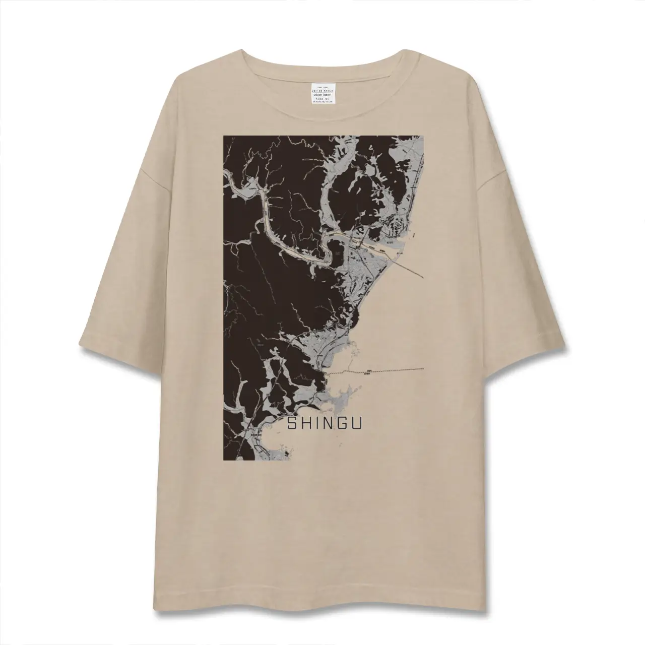 【新宮（和歌山県）（和歌山県）】地図柄ビッグシルエットTシャツ