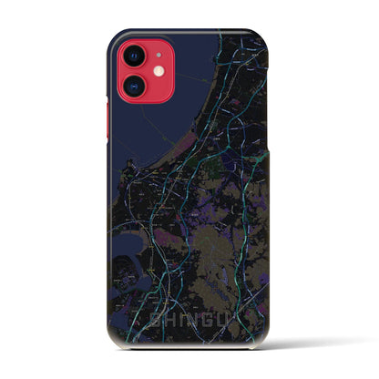 【新宮（福岡県）】地図柄iPhoneケース（バックカバータイプ）