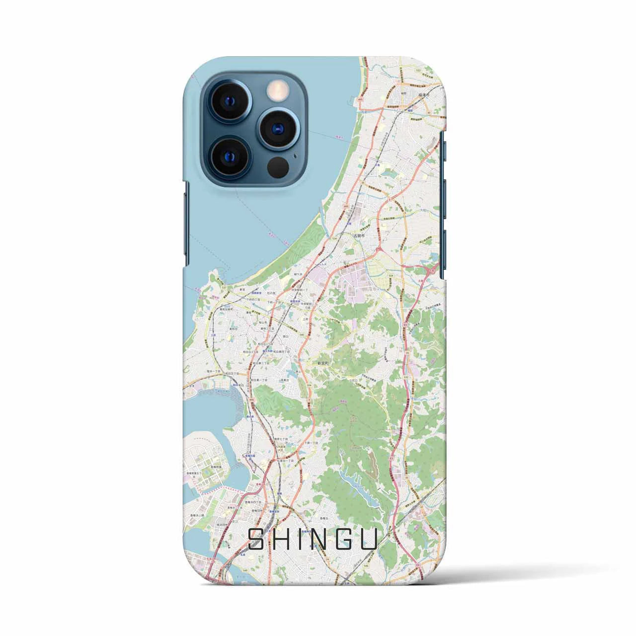 【新宮（福岡県）】地図柄iPhoneケース（バックカバータイプ）