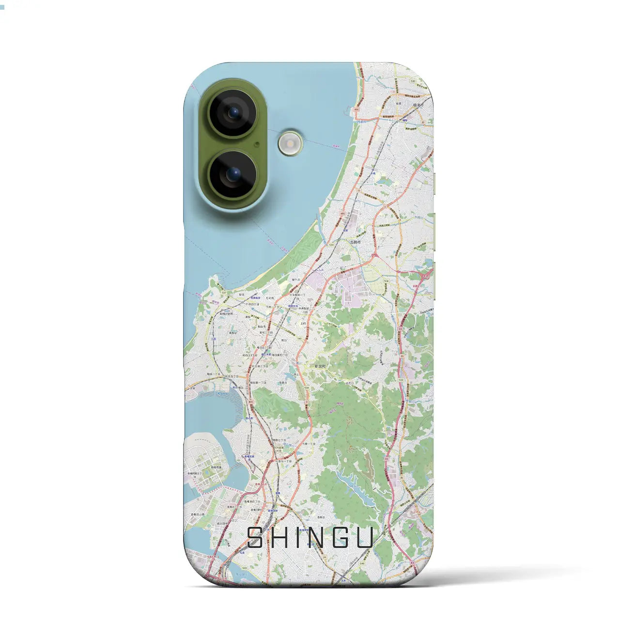 【新宮（福岡県）】地図柄iPhoneケース（バックカバータイプ）