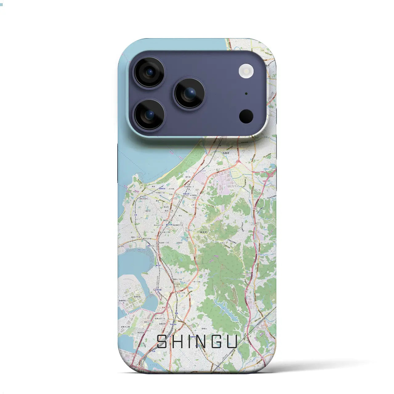 【新宮（福岡県）】地図柄iPhoneケース（バックカバータイプ）