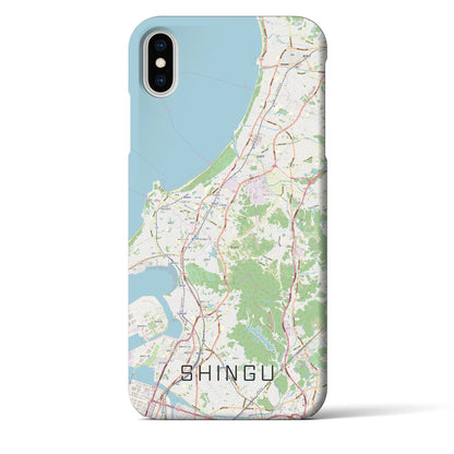 【新宮（福岡県）】地図柄iPhoneケース（バックカバータイプ）